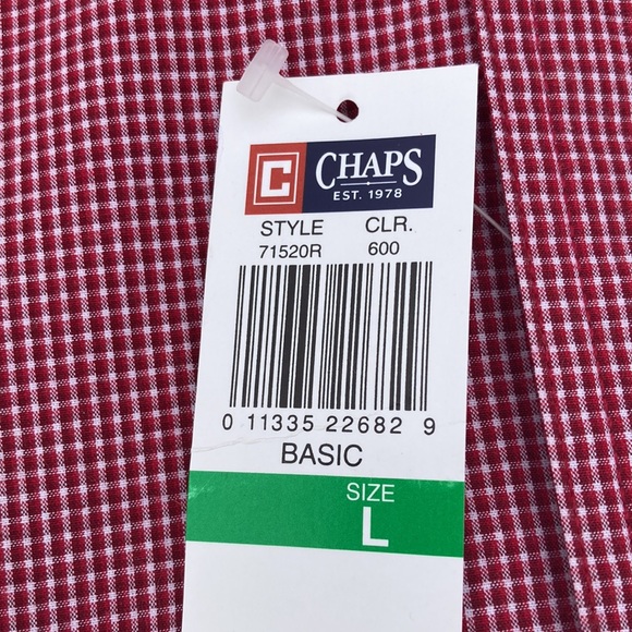 Ralph Lauren Chaps easy care button up Lg dress shirt new with tags.pocket - Picture 4 of 7